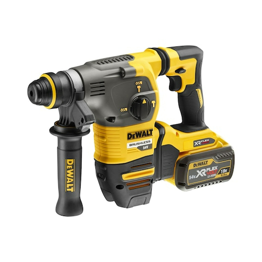 DEWALT безжична чеканска дупчалка SDS-Plus 18/54V, 2x9Ah, 3.5J, полнач и TSTAK - DCH333X2-QW