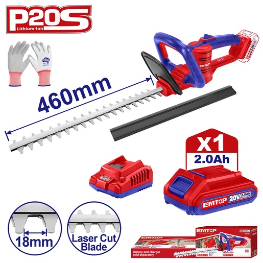 Emtop ELHT204611 Батериски тример за жива ограда