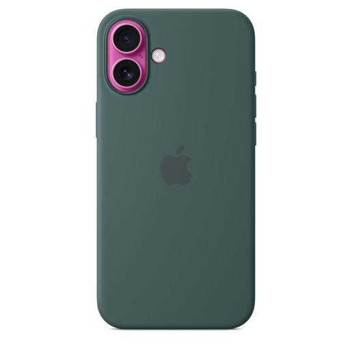 Apple iPhone 16 Plus Silicone Case s MagSafe, Lake Green (myyh3zm/a)