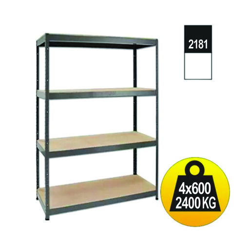 MAX 2181 HR 1770X1600X600 4X600КГ МЕТАЛ/МЕДИЈАПАН полица