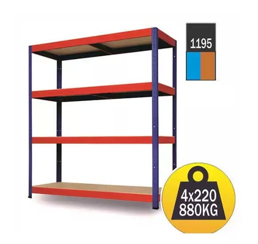 MAX 1195 MAX FUTUR XXL 1800Х1500Х600 4Х220KG МЕТАЛ/МЕДИЈАПАН полица