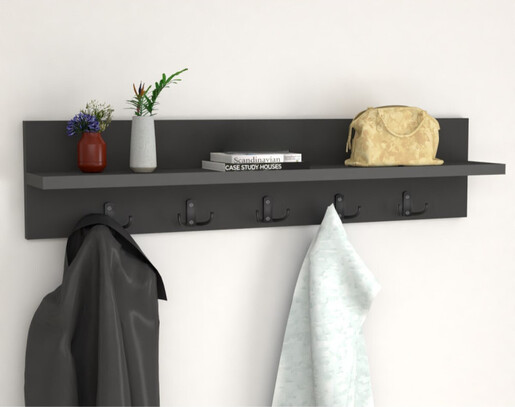 Закачалка за ѕид Лина - антрацит