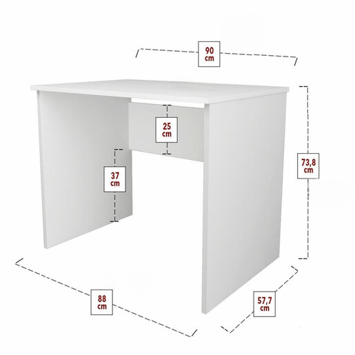 Биро Neo 90x60cm бело