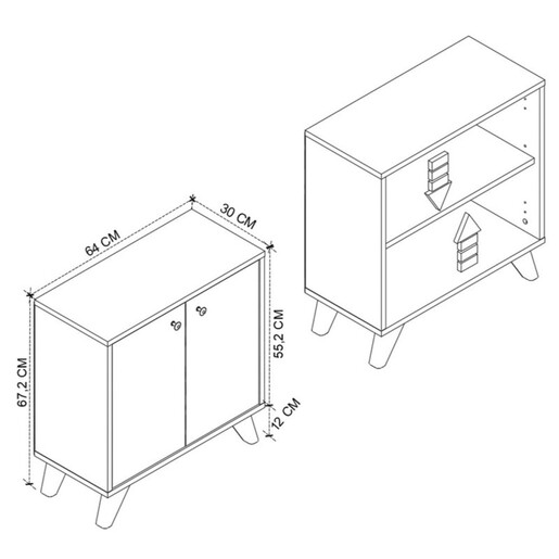 Шкафче со 2 врати Nordika