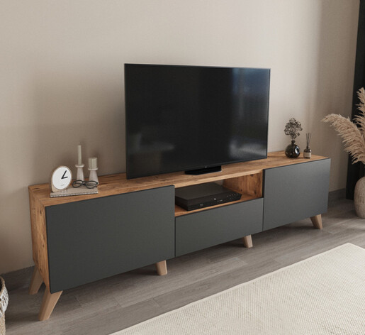 Комплет за дневна соба Luna - Anthracite / Pine