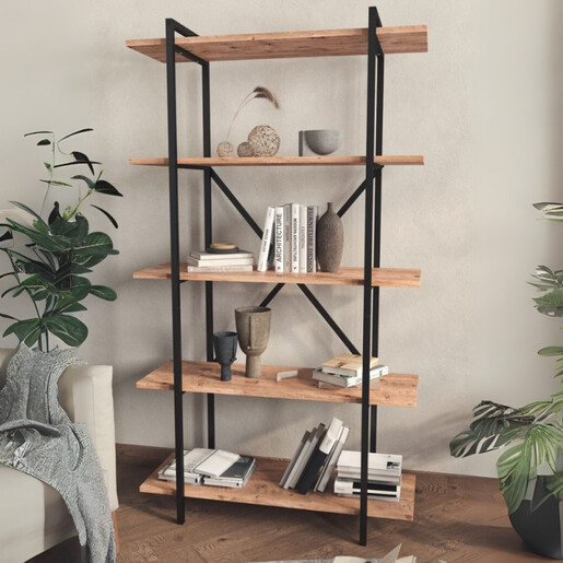 Полица со метална конструкција Libris