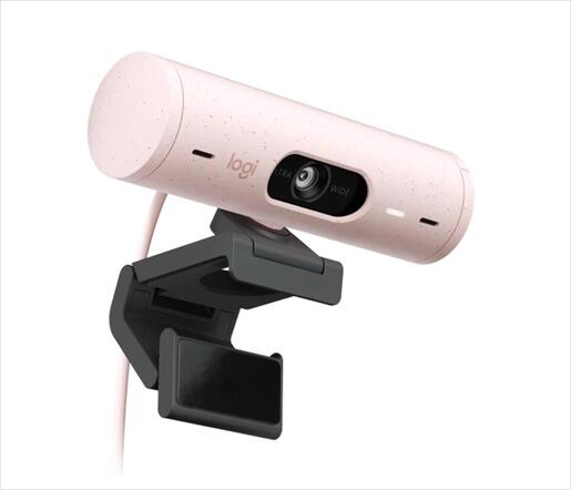 WEB CAMERA LOGITECH BRIO 500 ROSE 1080p/30fps, USB-C, Rose, 960-001421