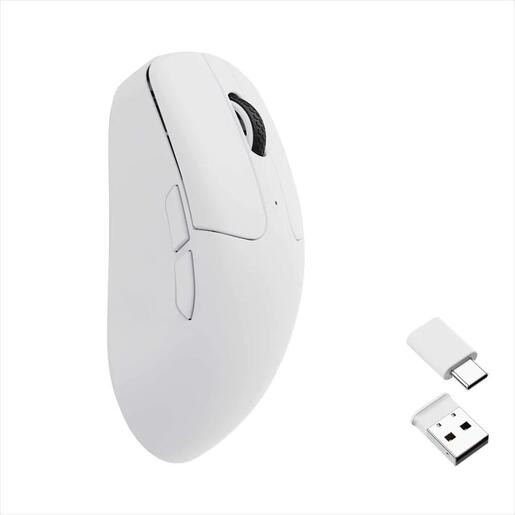 MOUSE WIRELESS USB KEYCHRON M2 MINI WHITE, w/bluetooth, 26000 DPI, M2M-A3
