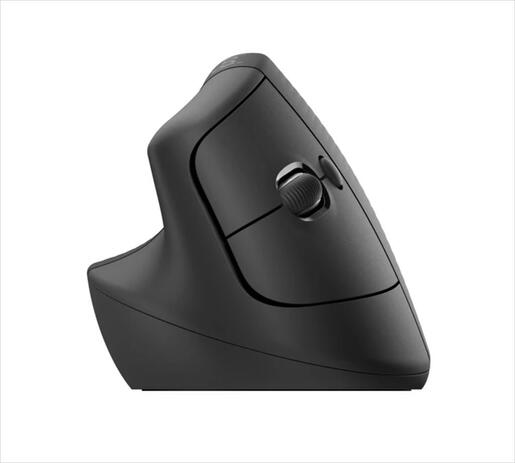 MOUSE WIRELESS LOGITECH LIFT (LEFT) VERTICAL ERGONOMIC OPTICAL w/ Bluetooth Logi Bolt, Graphite, 910-006474