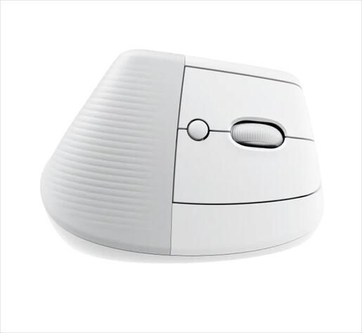 MOUSE WIRELESS LOGITECH LIFT VERTICAL ERGONOMIC OPTICAL w/ Bluetooth Logi Bolt, Off-White, 910-006475