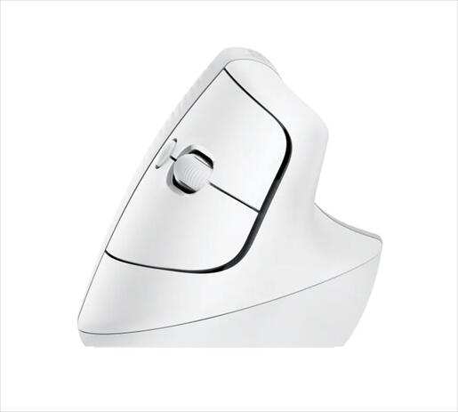 MOUSE WIRELESS LOGITECH LIFT VERTICAL ERGONOMIC OPTICAL w/ Bluetooth Logi Bolt, Off-White, 910-006475