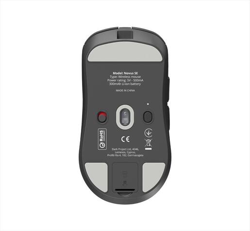 MOUSE WIRELESS USB DARK PROJECT NOVUS SE, 26000 CPI, glides, 48 g, DPP_Novus_SE_Black