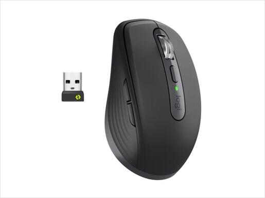 MOUSE WIRELESS USB LOGITECH MX Anywhere 3S for bussiness w/Bluetooth Multi-device graphite, Bolt, 910-006958