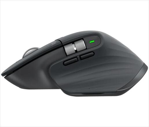 MOUSE WIRELESS USB LOGITECH MX Master 3S w/Bluetooth Multi-device, graphite, Logi Bolt, 910-006559