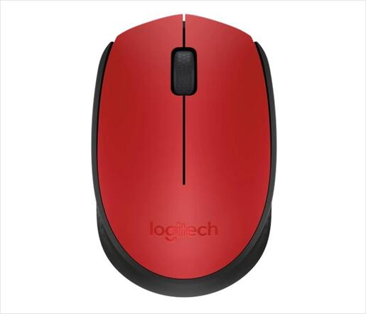 MOUSE WIRELESS USB LOGITECH M171 Red/Black 910-004641