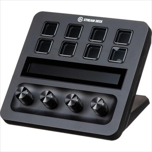 STREAM DECK PLUS ELGATO, x8 LCD keys + LCD TOUCH PANEL + 4 x 360° ENCODERS WITH PUSH FUNCTION, BLACK, 10GBD9901