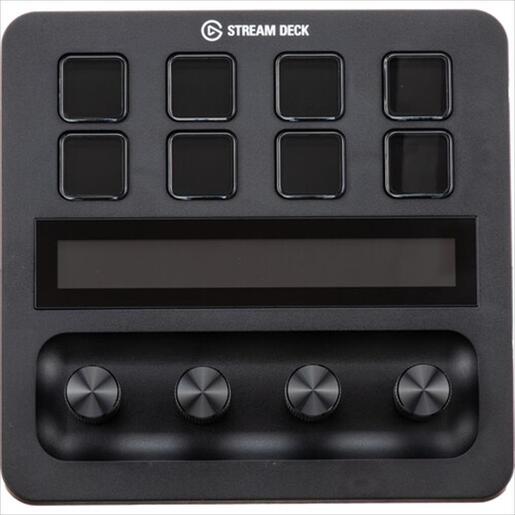 STREAM DECK PLUS ELGATO, x8 LCD keys + LCD TOUCH PANEL + 4 x 360° ENCODERS WITH PUSH FUNCTION, BLACK, 10GBD9901
