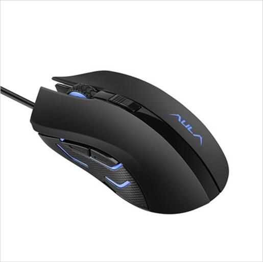MOUSE WIRED AULA , Obsidian Gaming Mouse, 4 colors,USB, 2400DPI, Black