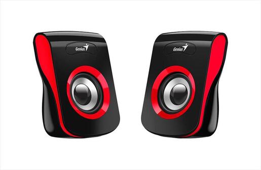 SPEAKERS 2.0 GENIUS SP-Q180 USB Red (6W)