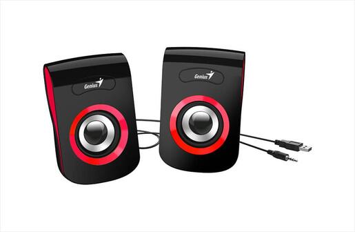 SPEAKERS 2.0 GENIUS SP-Q180 USB Red (6W)