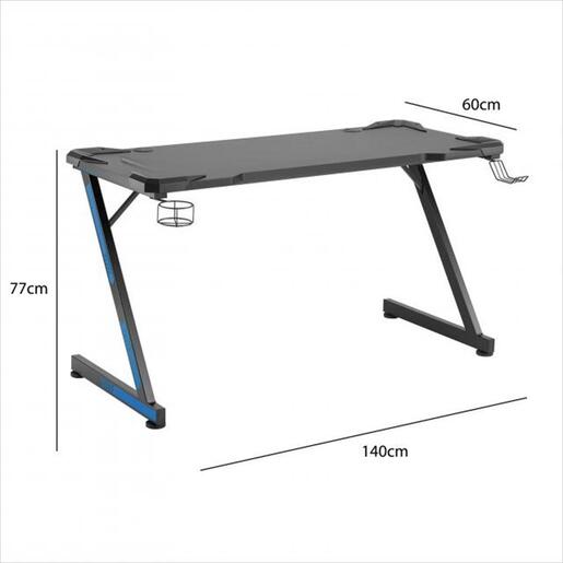 GAMING DESK NITRO CONCEPTS NEMESIS II, BLACK/BLUE, 4298802