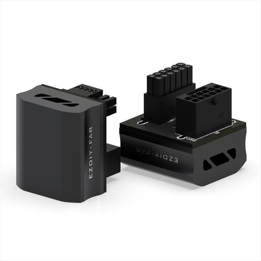VGA POWER ADAPTER EZDIY-FAB 12VHPWR 600W STD 180 DEGREES black