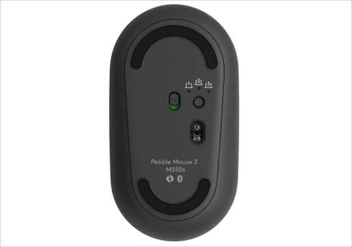 MOUSE WIRELESS USB LOGITECH PEBBLE 2 M350S Graphite Silent w/Bluetooth,Bolt ready, up to 3 devices, 910-007015