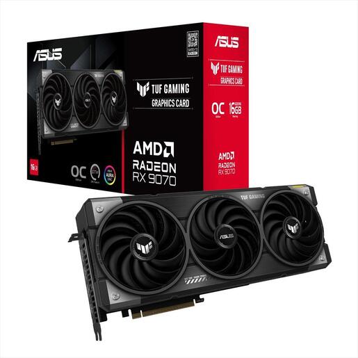 VGA ASUS RX 9070 TUF GAMING OC Edition 16GB GDDR6 256-bit, HDMI, 3xDP, TUF-RX 9070-O16G-GAMING