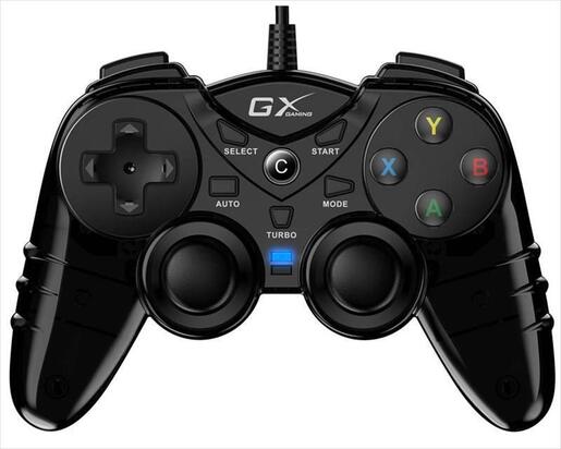 GAME PAD WIRED GENIUS MAXFIRE GX-17UV (for PC,PS3), Black