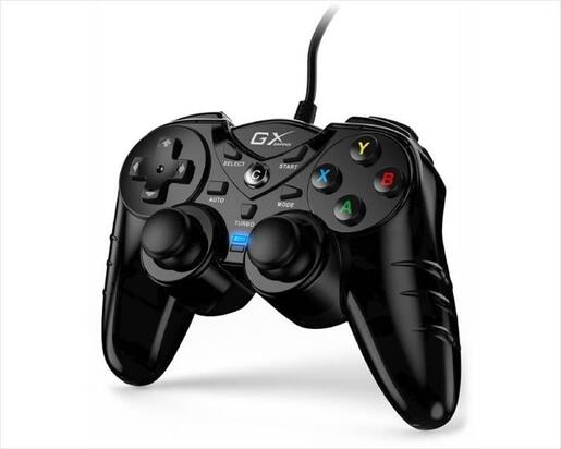 GAME PAD WIRED GENIUS MAXFIRE GX-17UV (for PC,PS3), Black