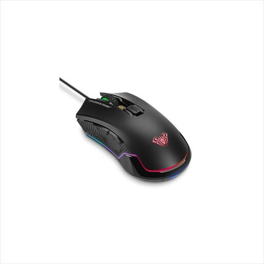 MOUSE WIRED AULA , Nomad Gaming Mouse, USB, 6 colors, 2000DPI,  Black 9002S