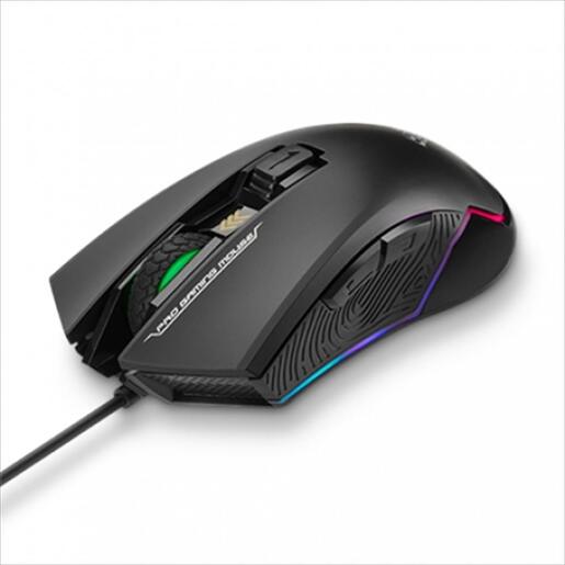 MOUSE WIRED AULA , Nomad Gaming Mouse, USB, 6 colors, 2000DPI,  Black 9002S