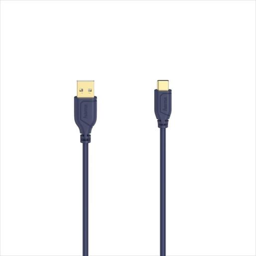 CABLES HAMA USB 2.0 AM - TYPE-C M FLEXI-SLIM BLUE 0.75m, 200635