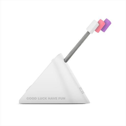 MOUSE ACCESSORY BUNGEE FRAGON - TOWER, w/ 3 colorful clips, WHITE