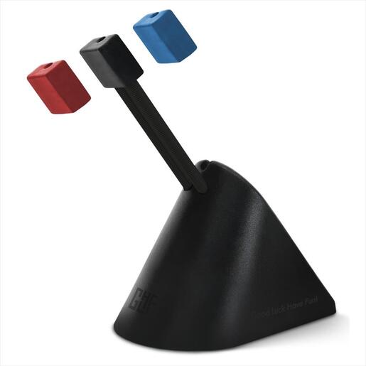 MOUSE ACCESSORY BUNGEE FRAGON - TOWER, w/ 3 colorful clips, BLACK