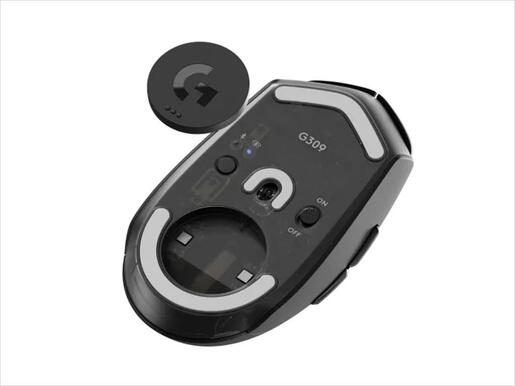 MOUSE WIRELESS USB LOGITECH G309 LIGHTSPEED (HERO Sensor, Lightforce Switches) w/bluetooth, Black, 910-007199