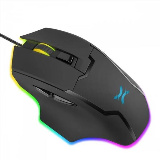 MOUSE WIRED NOXO, VEX GAMING MOUSE, USB, DPI 7000, 6 PROGRAMMABLE BUTTONS, RGB ILLUMINATION, Black