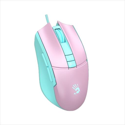 MOUSE WIRED A4TECH Bloody Gaming, L65 Max , RGB, USB, 8000CPI, Sky Pink