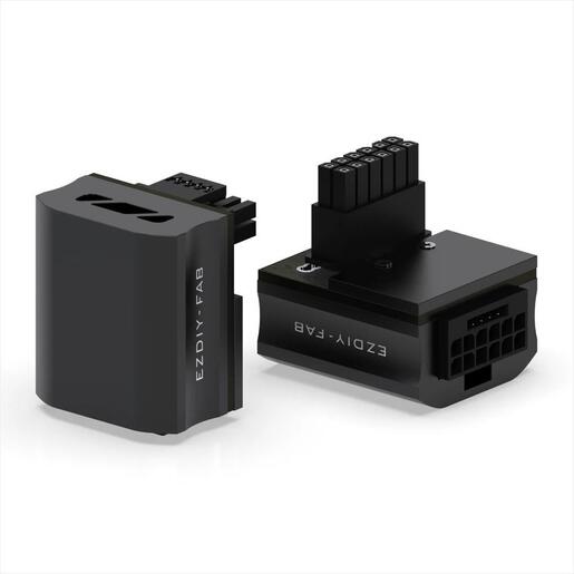 VGA POWER ADAPTER EZDIY-FAB 12VHPWR 600W RVS 180 DEGREES black