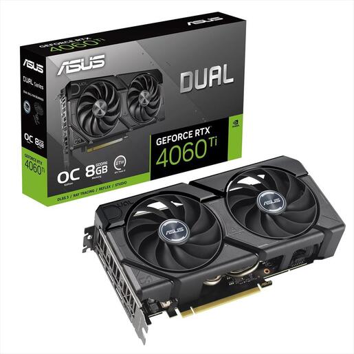 VGA ASUS DUAL RTX4060 Ti EVO OC 8GB GDDR6,3xDP, HDMI, 90YV0J49-M0NA00