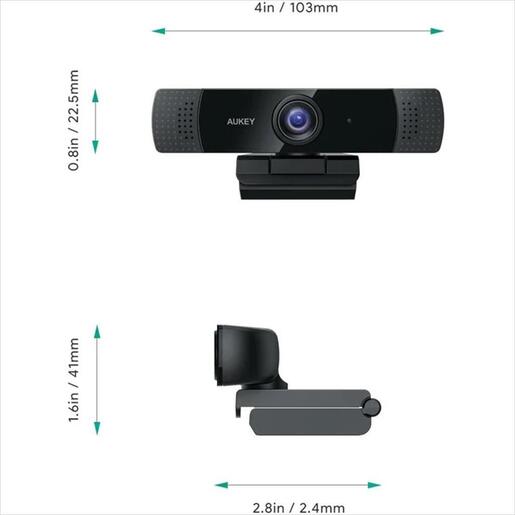WEB CAMERA AUKEY PC-LM1E 2MP, 1080p USB, 30 fps, black