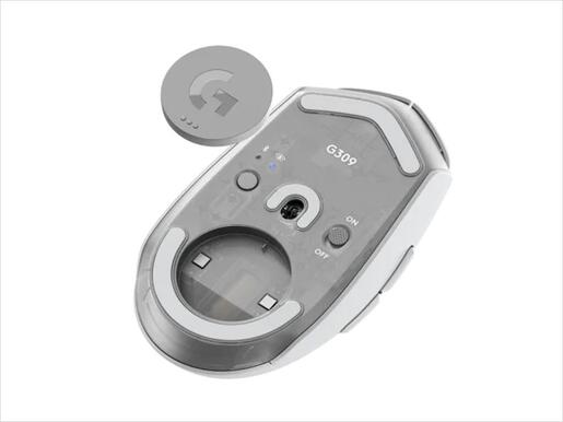 MOUSE WIRELESS USB LOGITECH G309 LIGHTSPEED (HERO Sensor, Lightforce Switches) w/bluetooth, White, 910-007207