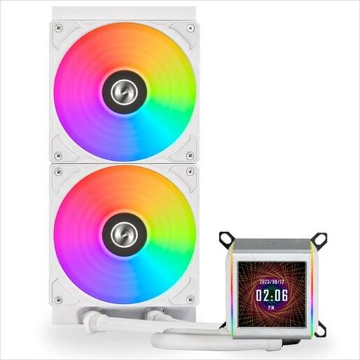 COOLERS CPU AIO LIAN LI GALAHAD II LCD 280 ARGB, 2,88"IPS Display, DAISY-CHAINABLE 2x140mm ARGB PWM FAN, White, GA2ALCD28W