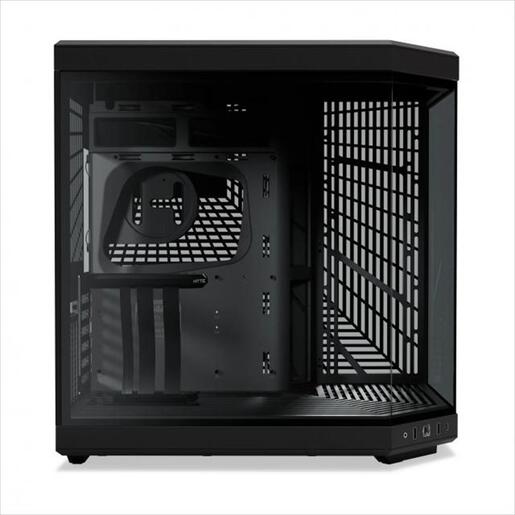 CASE HYTE E-ATX Mid-Tower Y70, x2 Tempered glass, w/riser 4.0 cable, USB 3.2 Type C, Black, CS-HYTE-Y70-B