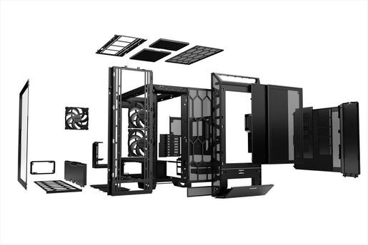 CASE BE QUIET! E-ATX Full-Tower Dark Base Pro 901,3x140mm Silent Wings 4 PWM,Fan controller,w/WINDOW,ARGB, wireless charger, type C, Black BGW50