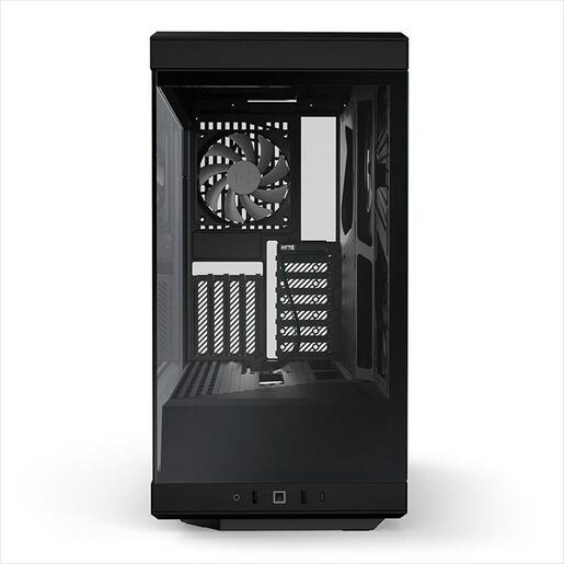 CASE HYTE ATX Mid-Tower Y40, x2 Tempered glass, 2x 120mm fans, w/riser 4.0 cable, USB 3.2 Type C, Black, GEHY-012