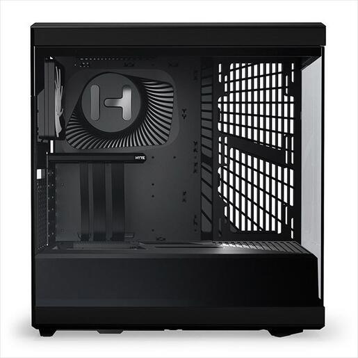 CASE HYTE ATX Mid-Tower Y40, x2 Tempered glass, 2x 120mm fans, w/riser 4.0 cable, USB 3.2 Type C, Black, GEHY-012