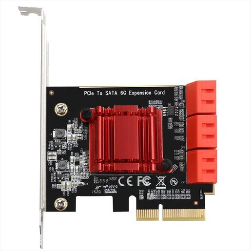 CONVERTOR PCI-E TO SATA3 X6 PORT, TXB113, Chipset: SM1166,LP