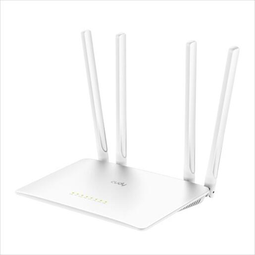 NET ROUTER WIRELESS DUAL BAND AC1200 CUDY WR1200, w/4 antennas, 1x WAN 10/100 port, 4x LAN 10/100 ports