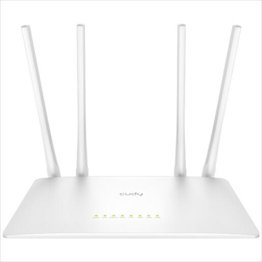 NET ROUTER WIRELESS DUAL BAND AC1200 CUDY WR1200, w/4 antennas, 1x WAN 10/100 port, 4x LAN 10/100 ports
